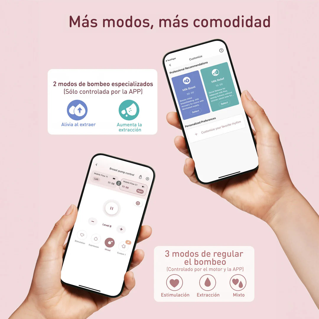 Extractor de Leche Materna M9 Mobile Flow™ doble Momcozy
