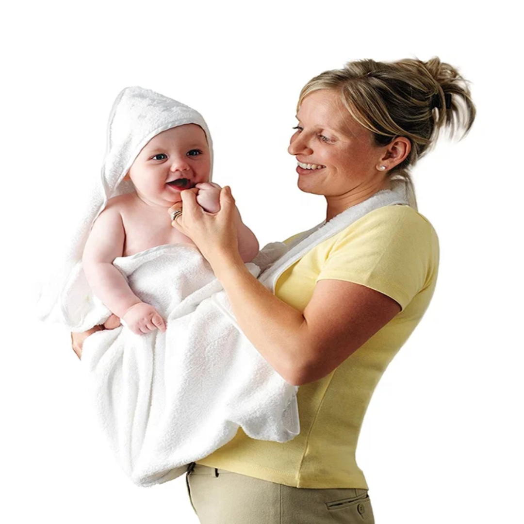 Toalla delantal bebé -Supermom