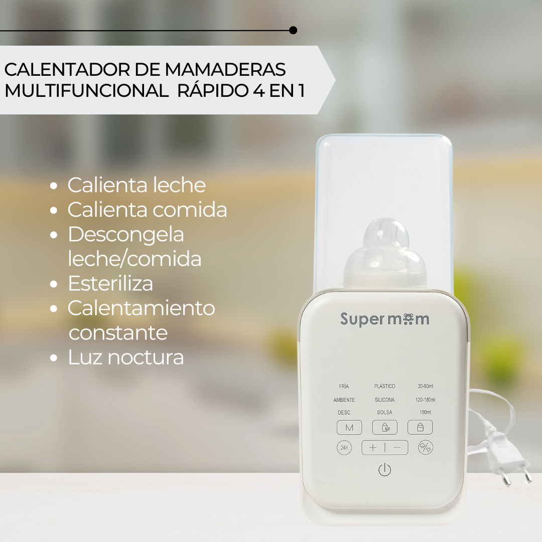 Calentador de mamaderas rápido multifuncional 4 en 1 - Supermom