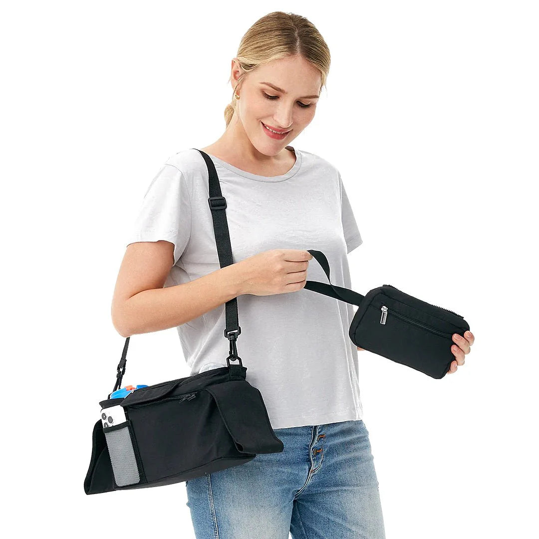 Organizador de coche de paseo con portavasos Momcozy