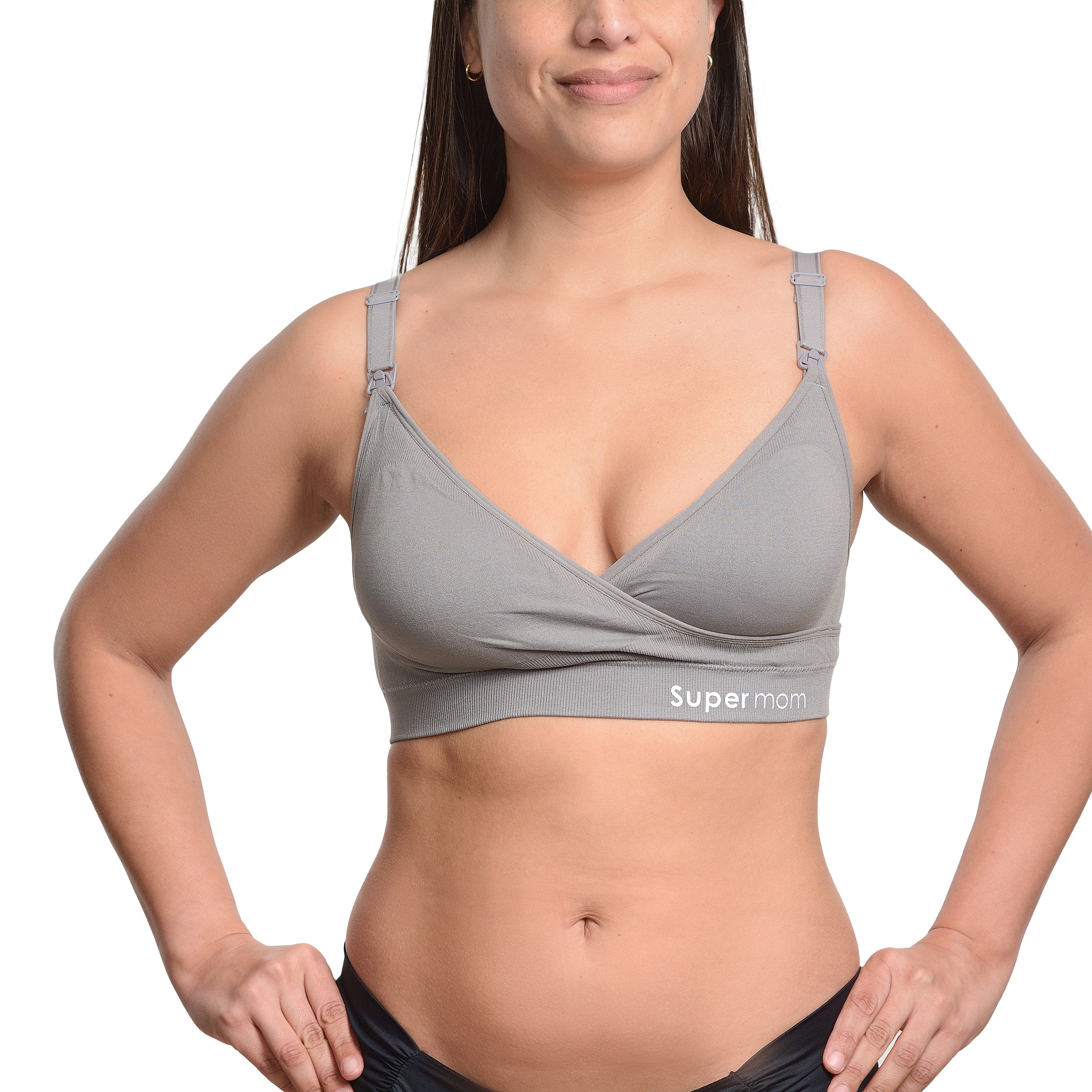Sostén de lactancia seamless gris - Supermom