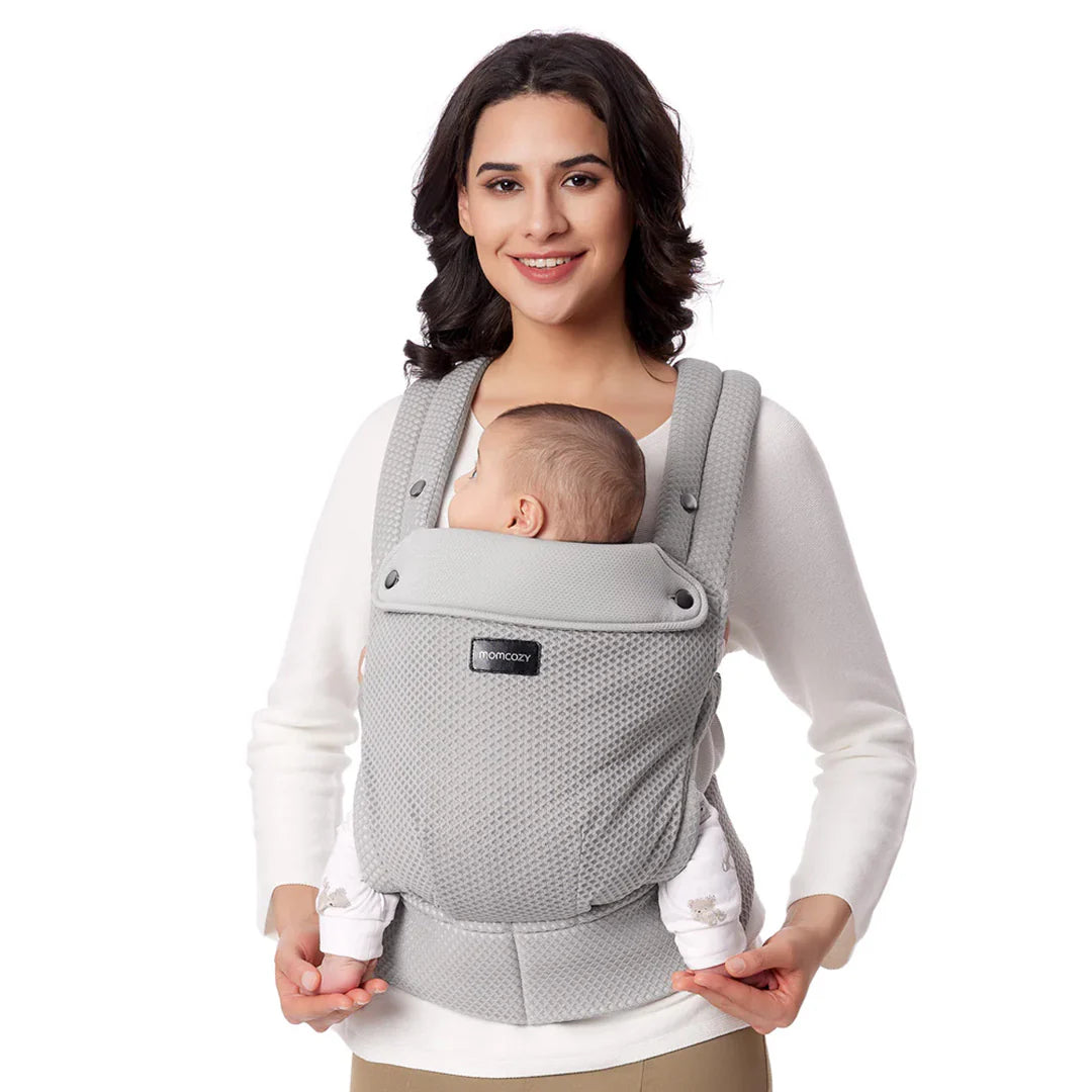 Portabebé 3 en 1 malla Gris Momcozy