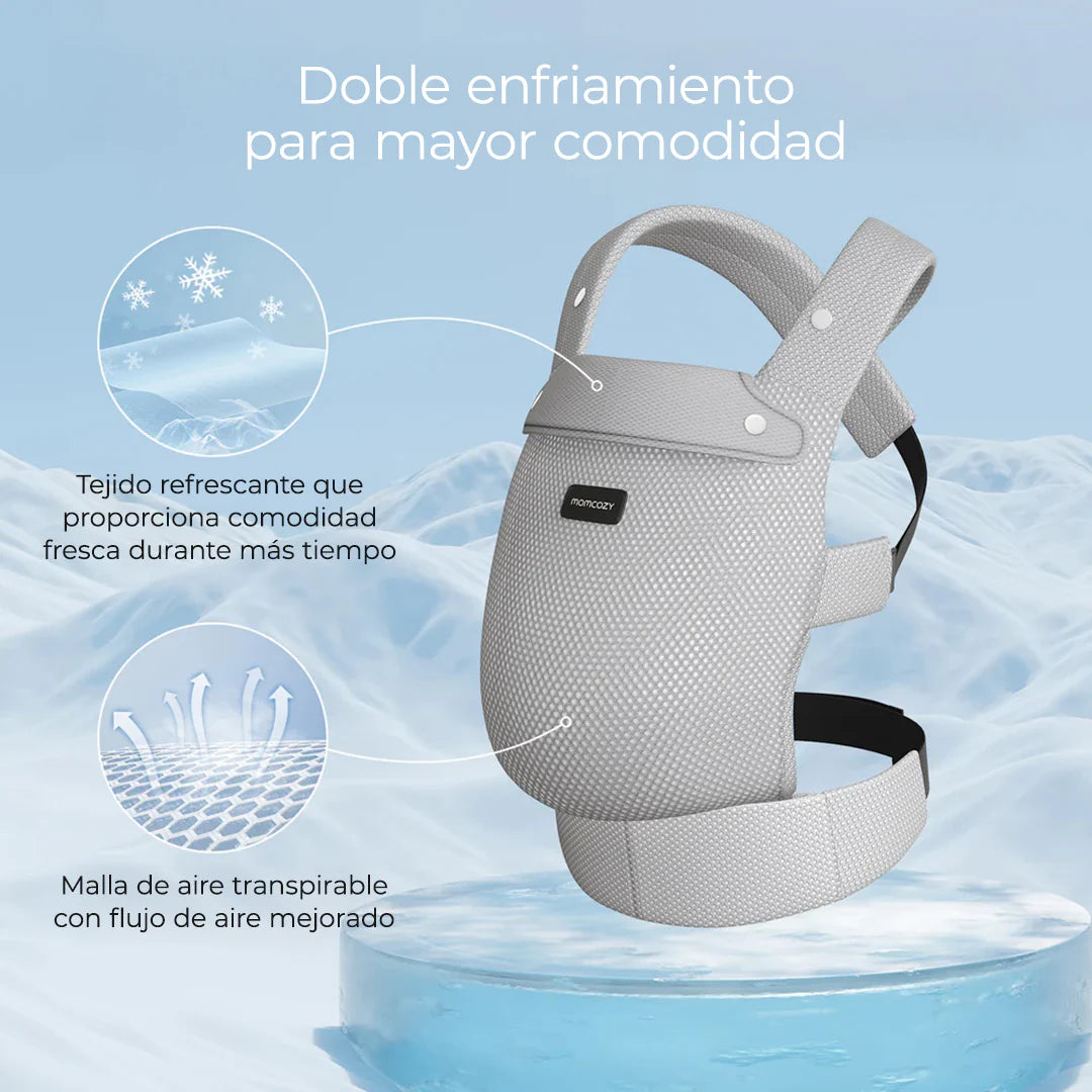 Portabebé 3 en 1 malla Gris Momcozy