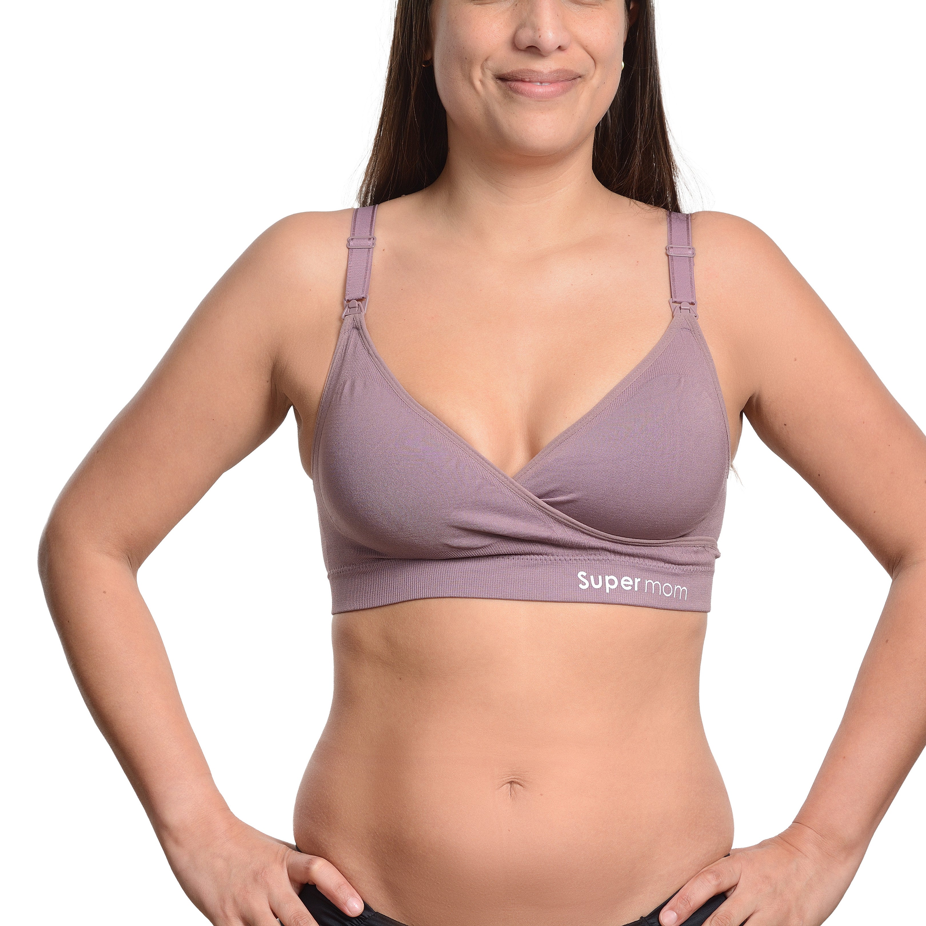 Sostén de lactancia seamless morado - Supermom