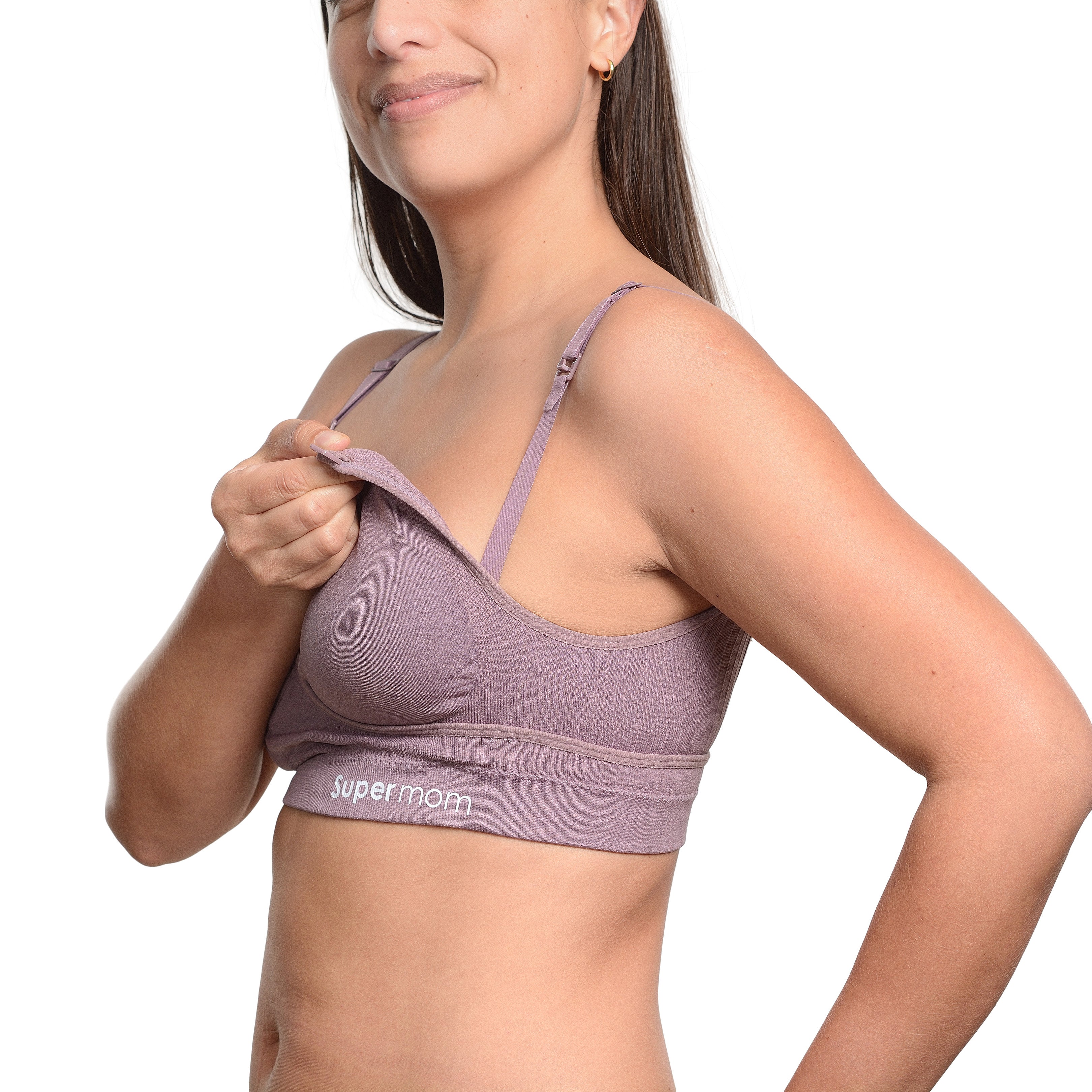 Sostén de lactancia seamless morado - Supermom